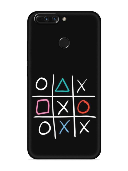 Super Neon Tic-Tac-Toe Embossed Soft Silicone Case for Honor 8 Pro Zapvi