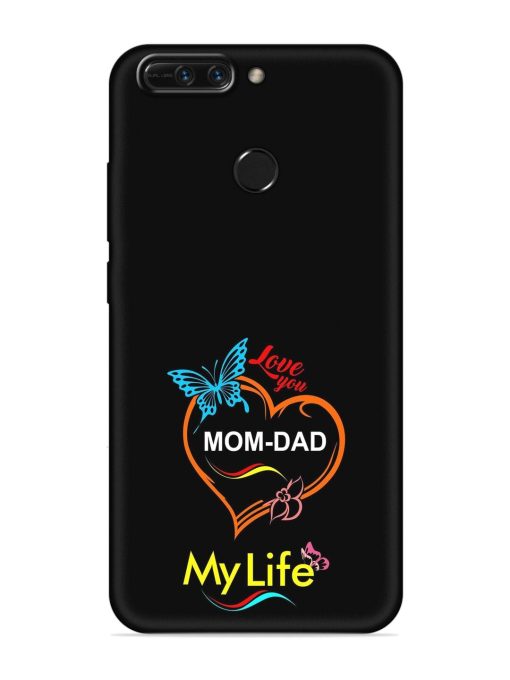 Love You Mom Dad Embossed Soft Silicone Case for Honor 8 Pro Zapvi