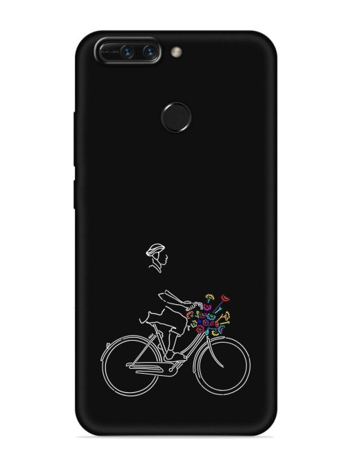 Minimalist Cycle Art Embossed Soft Silicone Case for Honor 8 Pro Zapvi