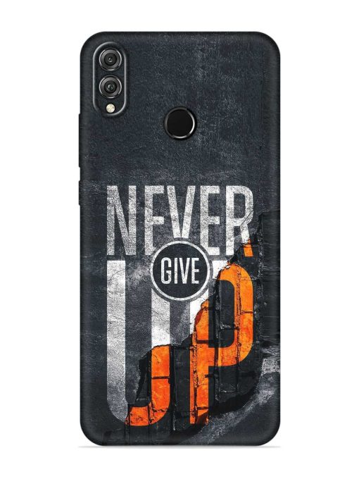 Never Give Up Embossed Soft Silicone Case for Honor 8X Zapvi