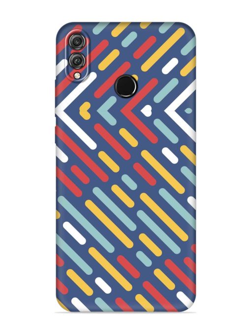 Colored Lines Embossed Soft Silicone Case for Honor 8X Zapvi