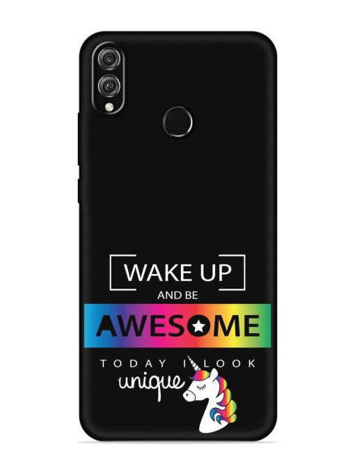 Inspirational Quote Unicorn Embossed Soft Silicone Case for Honor 8X Zapvi