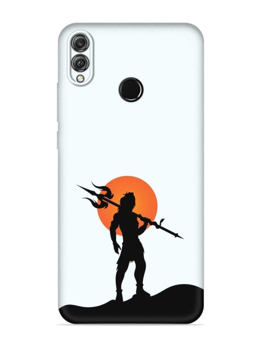 Lord Mahadev Trendy Embossed Soft Silicone Case for Honor 8X Zapvi