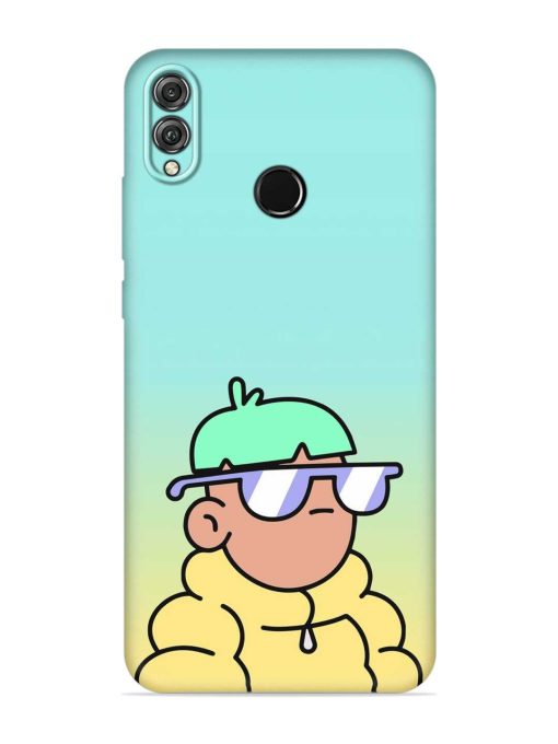 Doodles Cool Character Embossed Soft Silicone Case for Honor 8X Zapvi