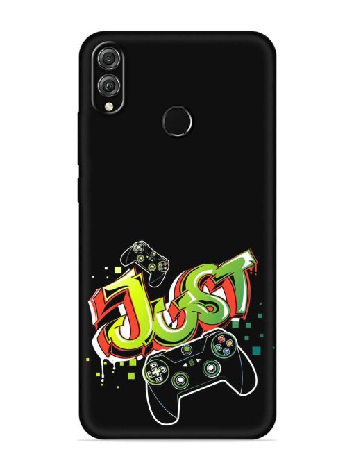 Graffiti Gamepad Illustration Embossed Soft Silicone Case for Honor 8X Zapvi