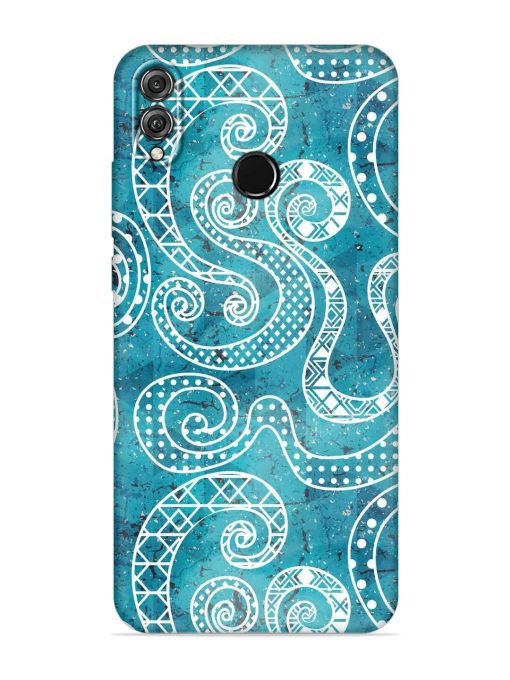 Vintage Curved Seamless Embossed Soft Silicone Case for Honor 8X Zapvi