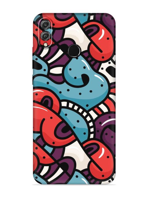 Seamless Backdrop Colorful Embossed Soft Silicone Case for Honor 8X Zapvi