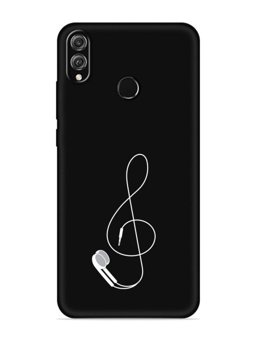 Music Earphone Vector Embossed Soft Silicone Case for Honor 8X Zapvi