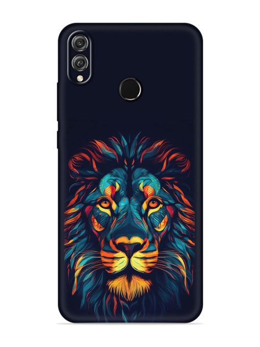 Colorful Lion Embossed Soft Silicone Case for Honor 8X Zapvi