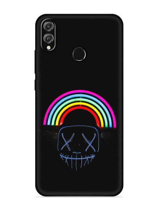 Mask Rainbow Embossed Soft Silicone Case for Honor 8X Zapvi