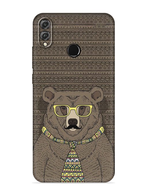 Grizzly Bear Embossed Soft Silicone Case for Honor 8X Zapvi