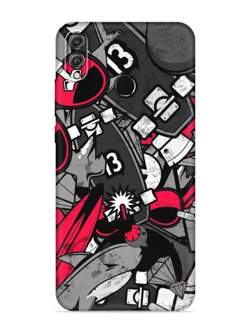 Fictional Doodle Embossed Soft Silicone Case for Honor 8X Zapvi