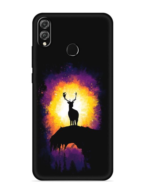 Elk Animal Art Embossed Soft Silicone Case for Honor 8X Zapvi