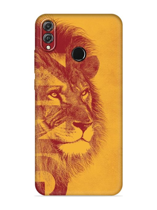 Gold Lion Crown Art Embossed Soft Silicone Case for Honor 8X Zapvi