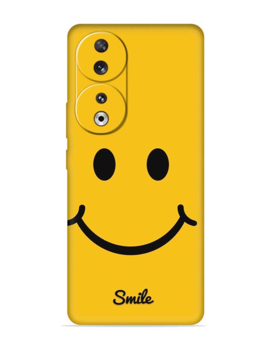 Yellow Smiley Embossed Soft Silicone Case for Honor 90 Zapvi