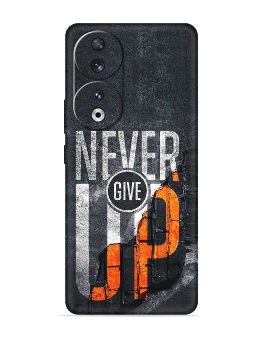 Never Give Up Embossed Soft Silicone Case for Honor 90 Zapvi