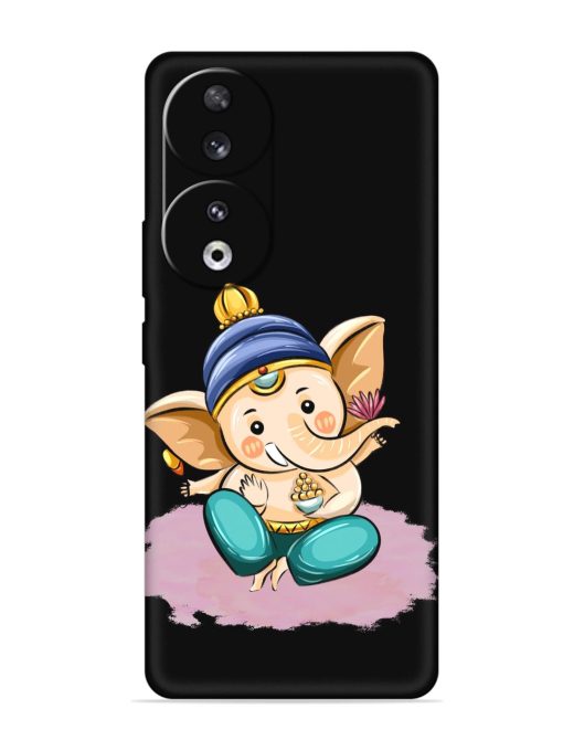 Bal Ganesh Vector Art Embossed Soft Silicone Case for Honor 90 Zapvi