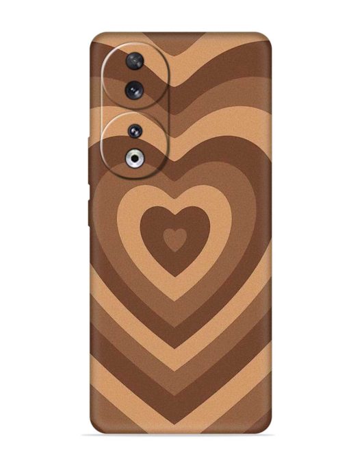 Brown Heart Embossed Soft Silicone Case for Honor 90