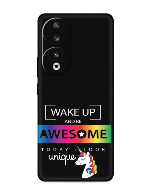 Inspirational Quote Unicorn Embossed Soft Silicone Case for Honor 90