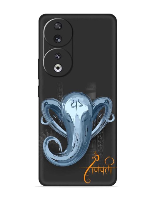 Illustration Lord Ganpati Embossed Soft Silicone Case for Honor 90