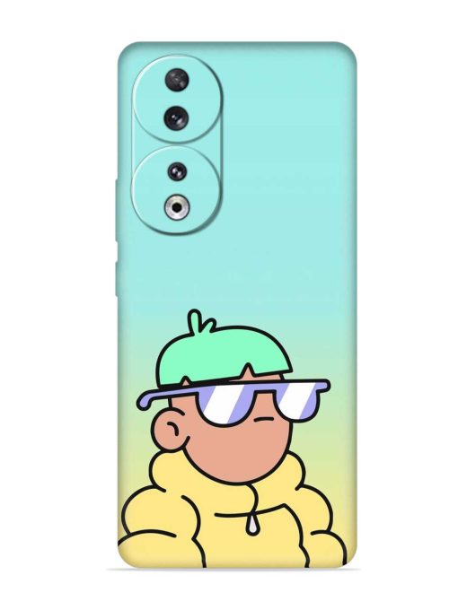 Doodles Cool Character Embossed Soft Silicone Case for Honor 90 Zapvi