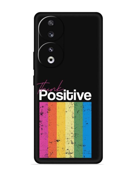 Think Positive Typography Embossed Soft Silicone Case for Honor 90 Zapvi