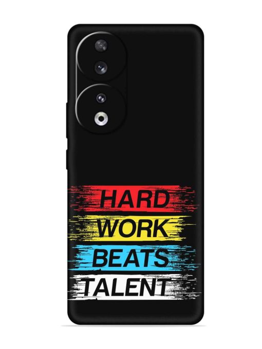 Hard Work Beats Embossed Soft Silicone Case for Honor 90 Zapvi