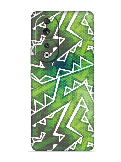 Green Graffiti Seamless Embossed Soft Silicone Case for Honor 90 Zapvi