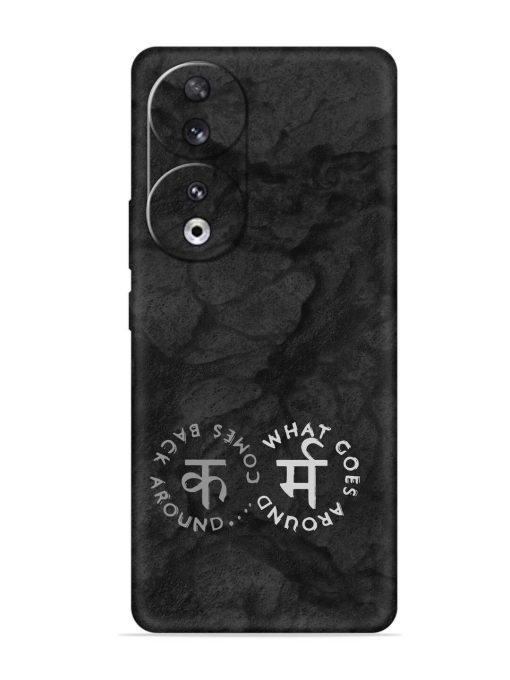 Karma Hindi Word Embossed Soft Silicone Case for Honor 90