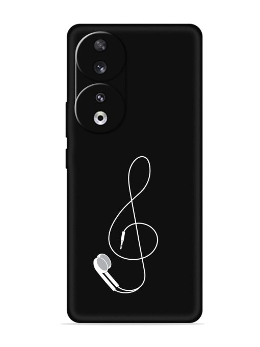 Music Earphone Vector Embossed Soft Silicone Case for Honor 90 Zapvi