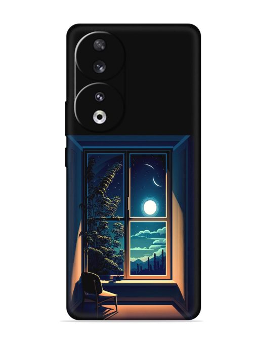 Night View At Window Embossed Soft Silicone Case for Honor 90 Zapvi