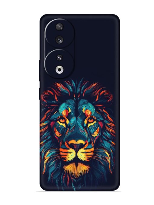 Colorful Lion Embossed Soft Silicone Case for Honor 90 Zapvi