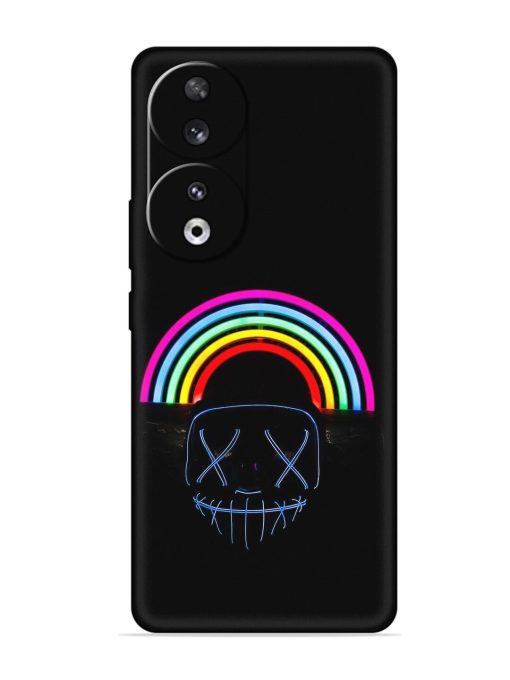 Mask Rainbow Embossed Soft Silicone Case for Honor 90 Zapvi