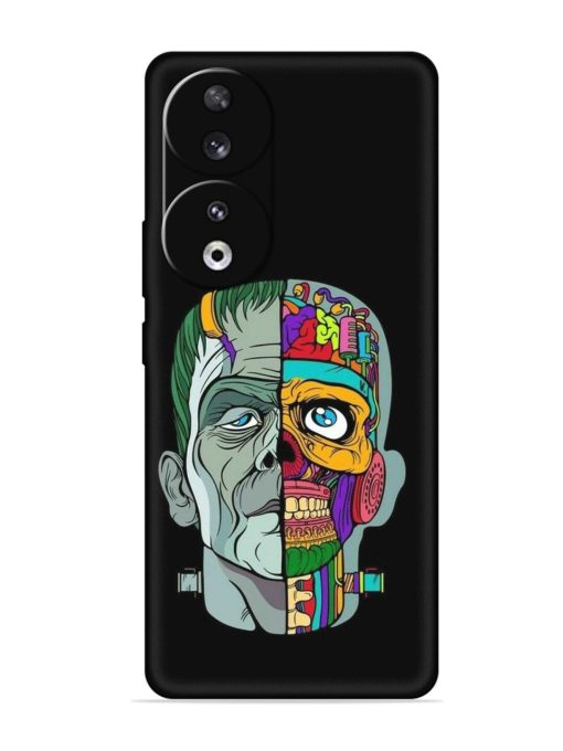 Men Vs Skull Embossed Soft Silicone Case for Honor 90 Zapvi