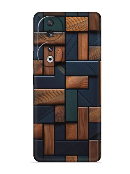 Wooden Background Cubes Embossed Soft Silicone Case for Honor 90