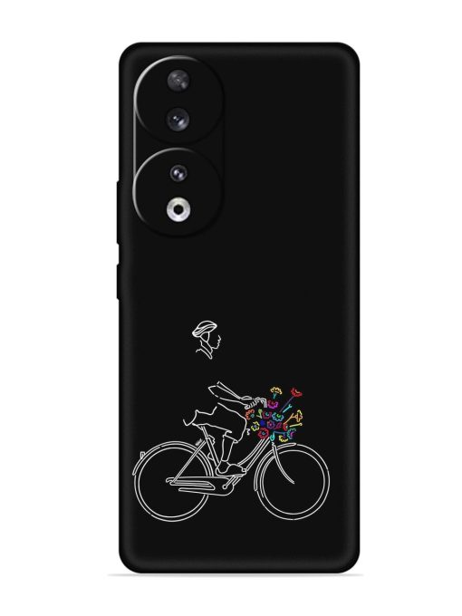 Minimalist Cycle Art Embossed Soft Silicone Case for Honor 90