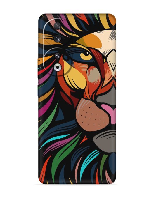 Trippy Lion Art Embossed Soft Silicone Case for Honor 90 Zapvi