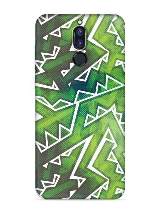 Green Graffiti Seamless Embossed Soft Silicone Case for Honor 9I Zapvi