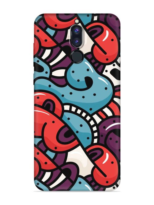 Seamless Backdrop Colorful Embossed Soft Silicone Case for Honor 9I