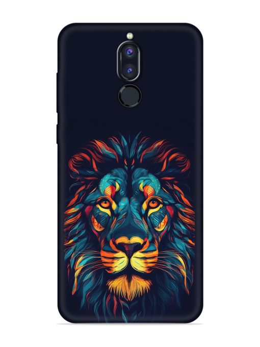 Colorful Lion Embossed Soft Silicone Case for Honor 9I Zapvi