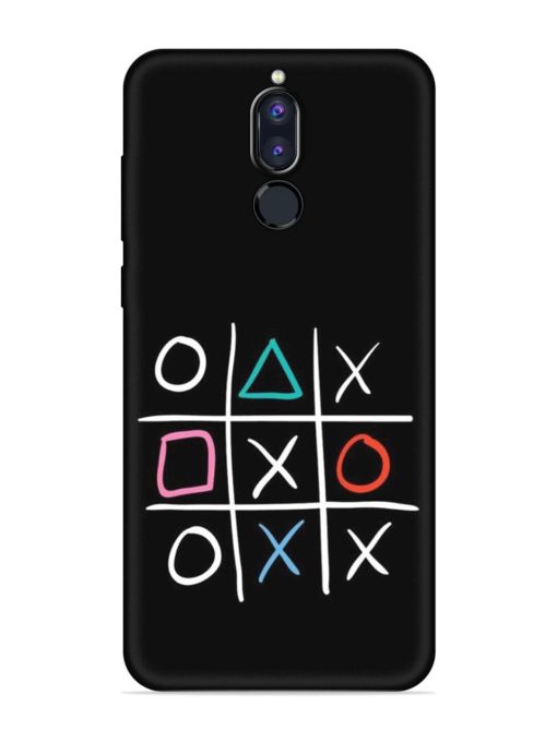 Super Neon Tic-Tac-Toe Embossed Soft Silicone Case for Honor 9I Zapvi