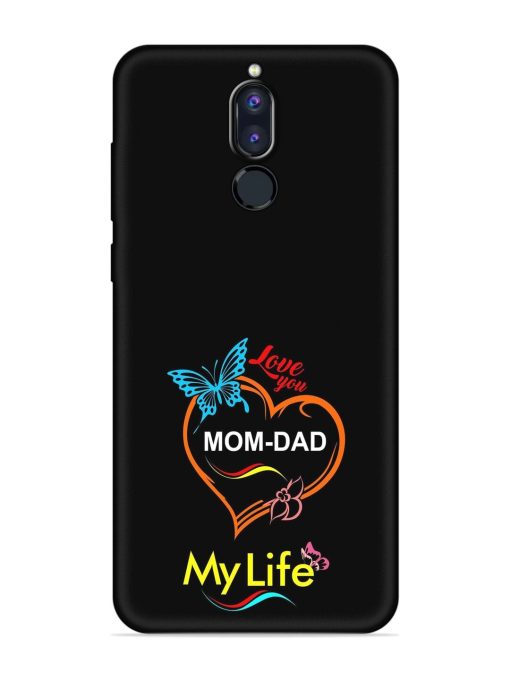 Love You Mom Dad Embossed Soft Silicone Case for Honor 9I Zapvi