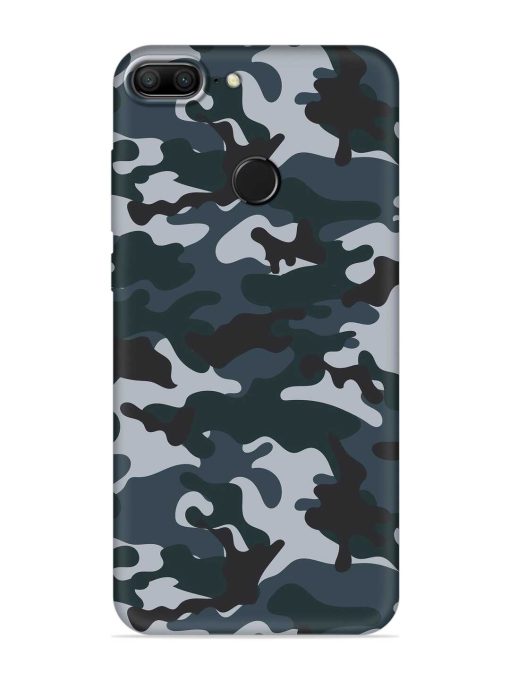 Dark Blue Army Military Art Embossed Soft Silicone Case for Honor 9 Lite