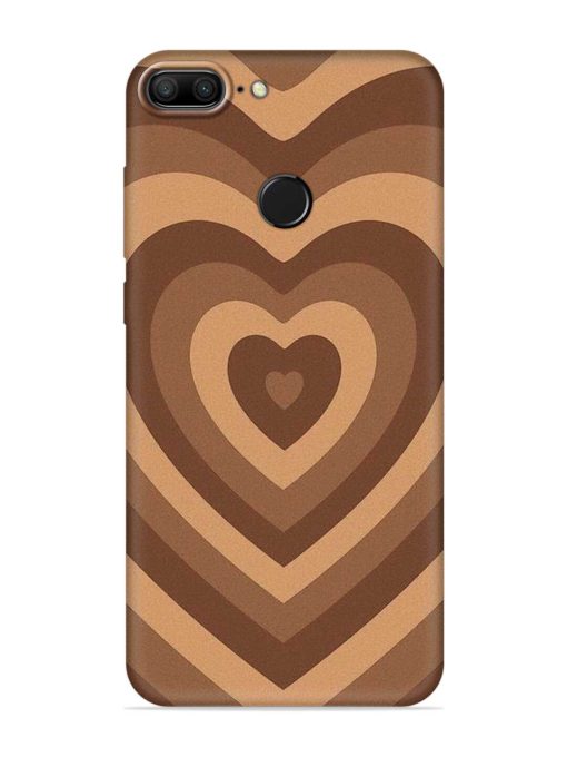 Brown Heart Embossed Soft Silicone Case for Honor 9 Lite Zapvi