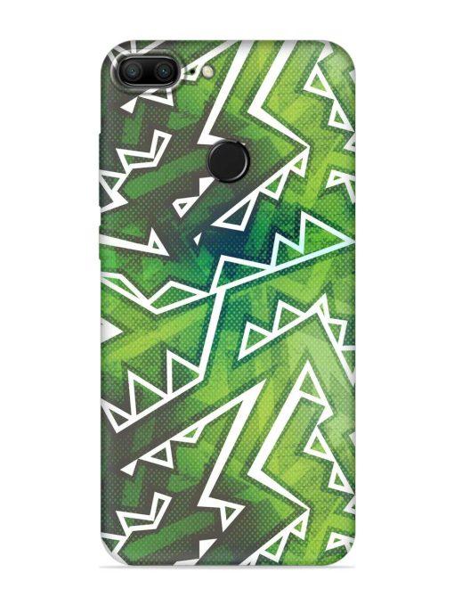 Green Graffiti Seamless Embossed Soft Silicone Case for Honor 9 Lite Zapvi