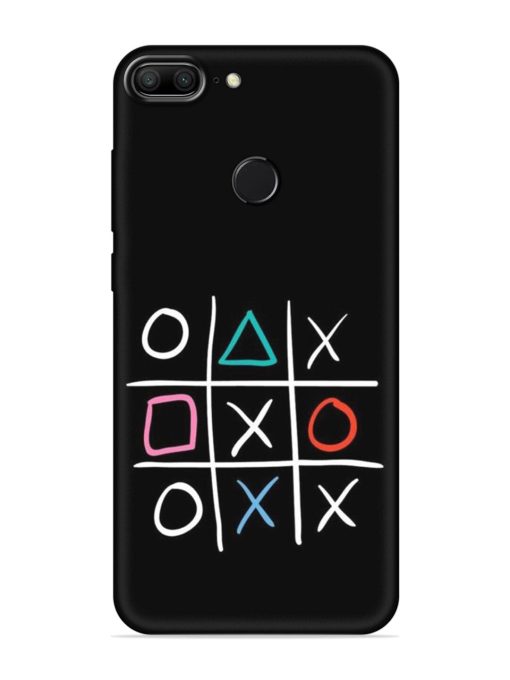 Super Neon Tic-Tac-Toe Embossed Soft Silicone Case for Honor 9 Lite Zapvi