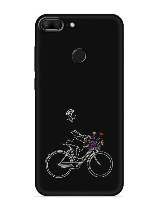 Minimalist Cycle Art Embossed Soft Silicone Case for Honor 9 Lite Zapvi