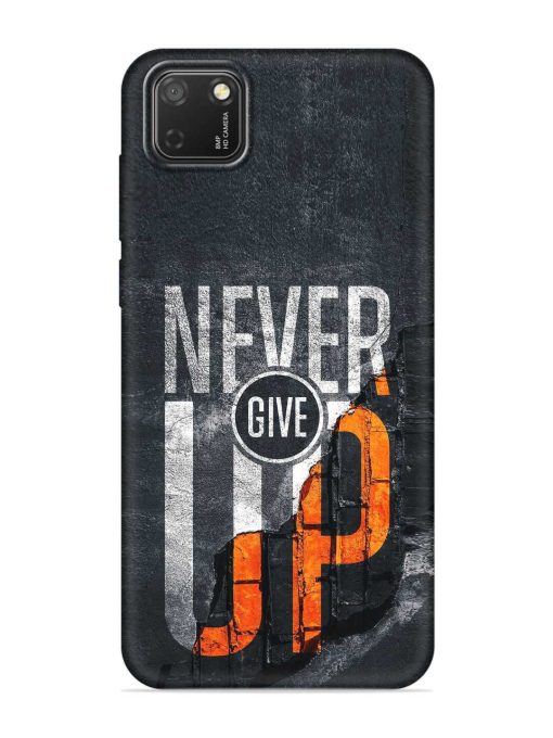 Never Give Up Embossed Soft Silicone Case for Honor 9S Zapvi