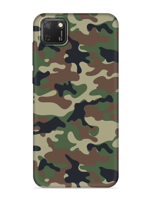 Army Military Camouflage Dark Green Embossed Soft Silicone Case for Honor 9S Zapvi