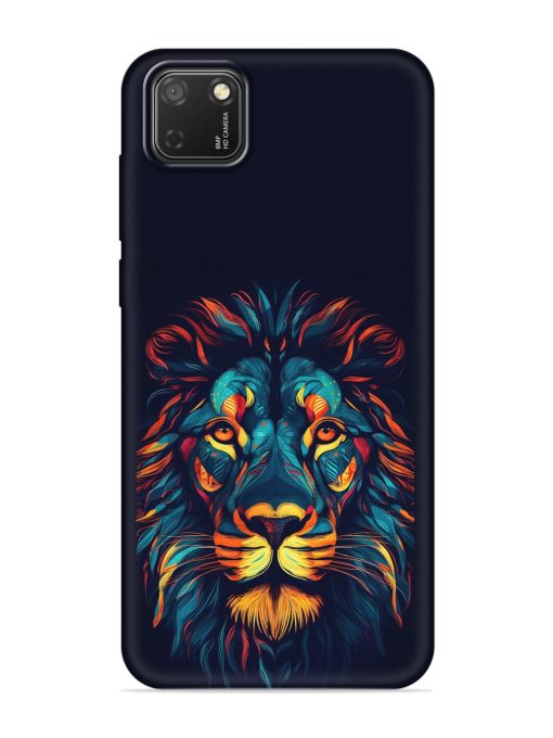 Colorful Lion Embossed Soft Silicone Case for Honor 9S